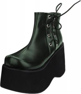 Женские ботильоны на шнуровке с платформой и высокой танкеткой, круглым носком, боковой молнией, для вечеринок, свиданий и выпускных, размеры 4-16 US Wo wagas, Green