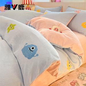 Yalu Комплект постельного белья 1,8 м: простыня на резинке, пододеяльник 200x230 см