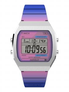 TIMEX Цифровые часы 'Lab T80' в цвете Crimson, Silver