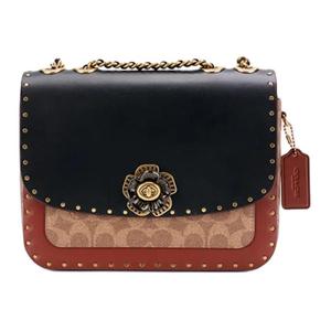 COACH Сумка через плечо из кожи коровы Мэдисон для женщин ржаво-красная и черная