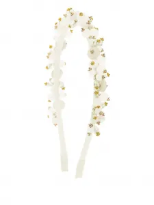 Украшение для волос с бусинами Monnalisa, белый