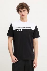 Хлопковая футболка Karl Lagerfeld Jeans, черный