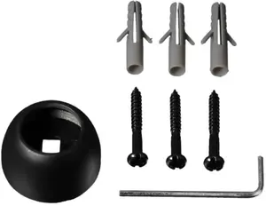 Настенное крепление Liedeco, (1 шт.), для карнизов Ø 20 мм Ø 1,6 см, черный