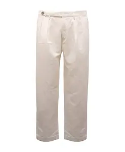 Удобные брюки из хлопка и льна Michael Coal, белый