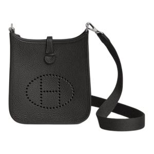 HERMES Сумка через плечо Evelyne Clemence из кожи коровы унисекс тёмная бронза