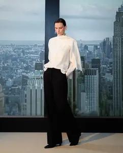 Женская блузка с завязками, 100% шелк Woman Limited El Corte Inglés, экрю