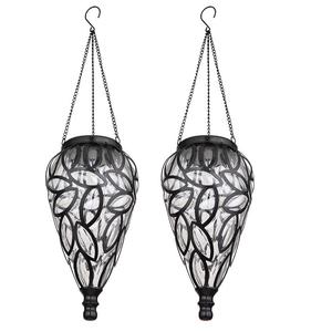 Globo Lighting Светодиодный уличный светильник на солнечных батареях, подвесной, черный, комплект из 2 штук