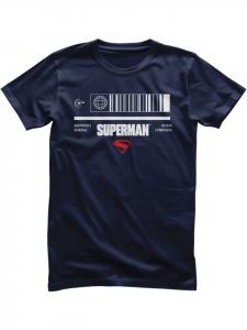 Футболка SUPERMAN Barcode T-Shirt синего цвета Superman