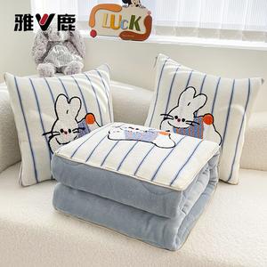 Yalu Подушка 40х40 см и плед 100х145 см из молочного велюра, цвет Tangguotu