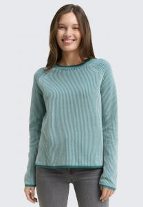 Джемпер TOM TAILOR PULLOVER MIT RUNDHALSAUSSCHNITT, Teal Plaited Knit/Teal
