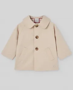 Детское пальто в клетку из коллекции Acebo PAZ Rodríguez, бежевый