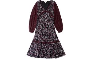 Michael Kors Женское платье с длинными рукавами Michael Kors, цвет Burgundy