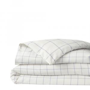 Lands' End European Square Оксфордская пряжа, окрашенная в хлопковую пододеяльник или имитация подушки, цвет Lavender Windowpane