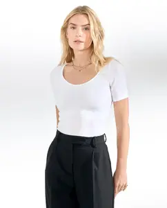 Женская приталенная футболка из органического хлопка Bread & Boxers, белый