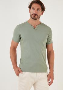 Футболка базовая V-Neck Buratti, яблочно-зеленая