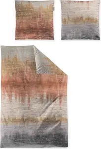 Комплект постельного белья из фланели премиум-класса Koala 8546 медного цвета 135x200+80x80 см Irisette