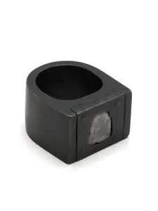 Кольцо Plate Single с бриллиантом Parts of Four, черный