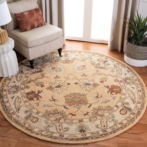 Ковер SAFAVIEH, 183 x 183 см, Bergama Collection Taupe / Ivory BRG136A ручной работы восточный премиум шерстяной