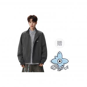 Куртка Unisex Stand Collar Moderate Others WARRIOR, темно-серый[free badge+scented sachet charm]