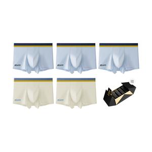 Мужские трусы бокс 5 штук Lee, черный/светло-бежевый