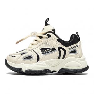 Антискользящие и износостойкие дышащие детские повседневные кроссовки Kids' MQD, черные [с флисовой подкладкой]