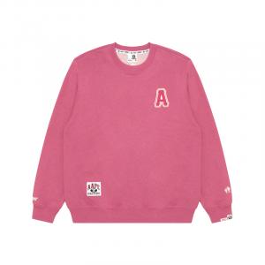 Свитшот с вышитым логотипом A Bathing APE Aape, розовый