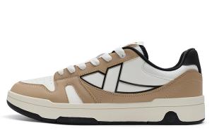 Кроссовки XTEP MAXX LITE Skateboarding Shoes Men Low-top Sail White/brownish-grey/black, коричневый