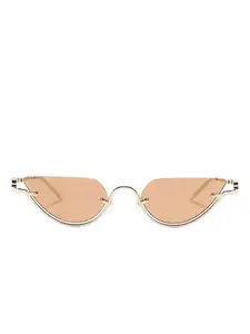Солнцезащитные очки в полуободковой оправе Gucci Eyewear, золотой