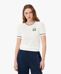 Футболка из сетчатого трикотажа французского производства