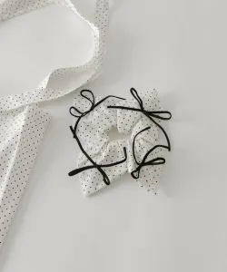 Бархатная резинка для волос в горошек Smelly, цвет White And Other Colors