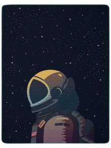 Детское и подростковое одеяло «Космонавт» в красочном исполнении Biederlack, Bunt