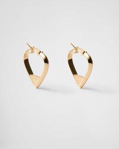 Металлические серьги Prada, золотой