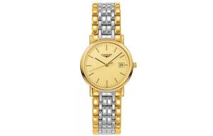 LONGINES Часы Magnificent Collection Quartz Movement Women's Watch Gold Dial Stainless Steel Case Stainless Steel Watchband, Champagne Watch Dial