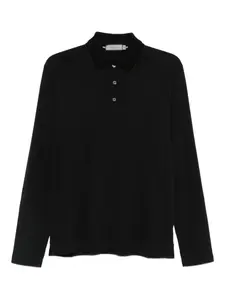 Рубашка поло с длинными рукавами Canali, черный