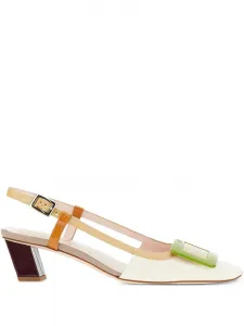 Туфли с ремешком на пятке и пряжкой Roger Vivier, нейтральный