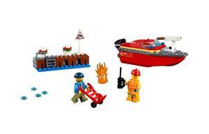 Городская коллекция Pier пожарно-спасательные пластиковые строительные блоки 97 деталей 60213 LEGO