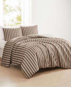 Комплект постельного белья Weston Stripe из 3 предметов, размер King Truly Soft, Brown
