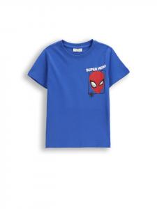 Coccodrillo Хлопковая футболка с коротким рукавом синего цвета