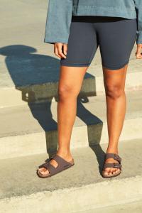 Сандалии Arizona Birko Flor из нубука Birkenstock, коричневый