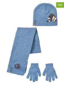 Sonic Комплект из 3 предметов: шапка, перчатки и шарф "Соник" синего цвета