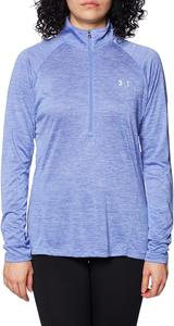 Under Armour мужская футболка Tech 1/4 Zip, (495) Baja Blue/White/Metallic Silver