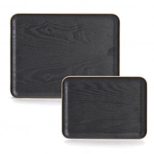 Zeller сервировочная тарелка из древесного ламината / фанеры Zeller Present, черный