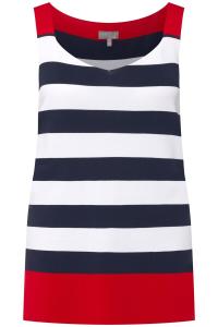 Свитер Ulla Popken, темно-синий/красный/белый