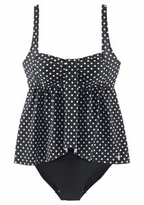 Корректирующий купальник без косточек Lascana, черный