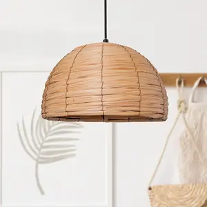 Подвесной светильник Gogo E27, потолочная лампа с LED для гостиной и спальни, травяного цвета, декоративная E27 Paco Home, черный