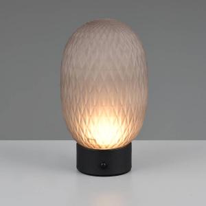 Светодиодная настольная лампа Trio Facette, цветное стекло/железо - 1-светлое - серое