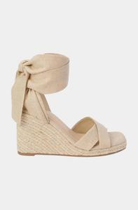 Coconuts by Matisse Женские сандалии на танкетке из джута Bonaire с ремешком на щиколотке, натурального цвета