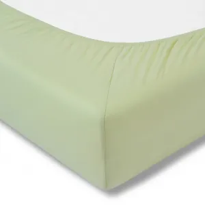 Простыня на резинке Fine Jersey 100 x 200 см разных цветов, светло-зеленая Estella