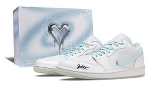 Мужские баскетбольные кроссовки Air 1 Narrative с низким верхом, устойчивые к истиранию Jordan, White Blue