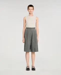 Женские длинные плиссированные брюки Sandro, серый